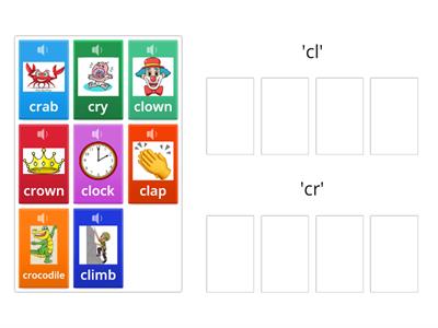  'cl' and 'cr' blends