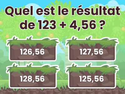 Addition de nombres à trois chiffres et décimaux