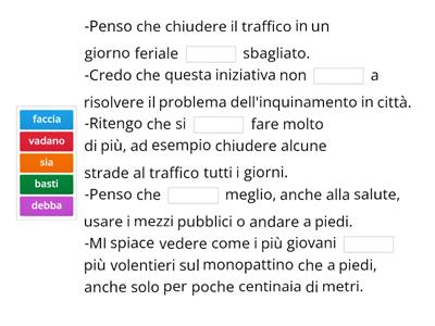 B1/B2-Chiacchiere in congiuntivo