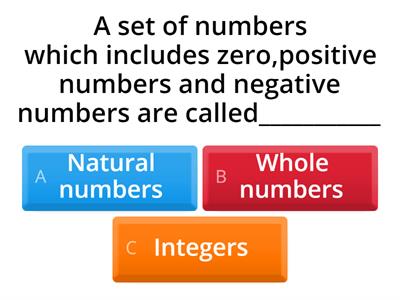 Integers Quiz