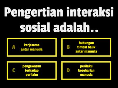 Quiz Interaksi Sosial