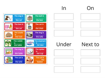 Prepositions of Place:  