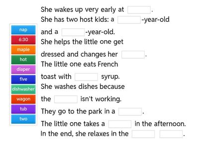 Fill-in-the-Blanks (Complete the text)