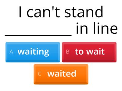 Gerund and Infinitive Game