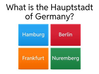 Germany Quiz 1st years
