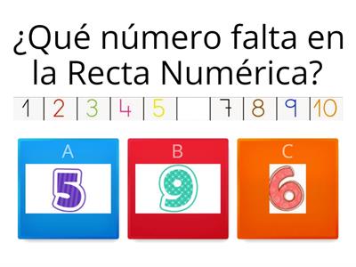 Recta numérica 1 al 20