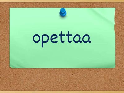 Harjoitellaan! Työelämän verbit: Verbityyppi 1 (kpt)