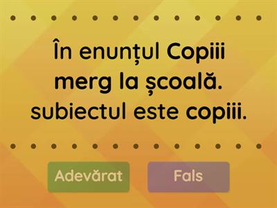 Subiectul și predicatul - V
