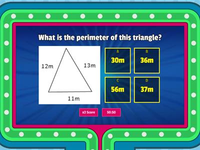 Perimeter of triangles and quadrilaterals