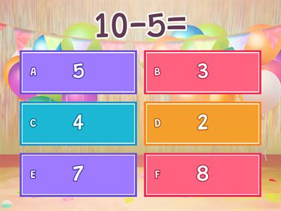 subtraction within 10