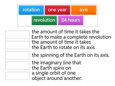 Earth's Rotation and Revolution Practice