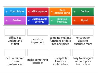 Vocabulary to describe apps 