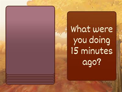 Past Continuous Questions