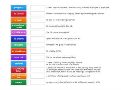 Employment vocabulary 2