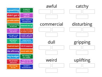 Outcomes UI Unit 1 Describing films