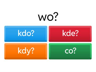 procvičování wo,wer,wann,warum,welche,wie,was