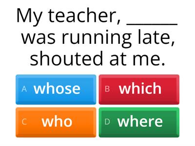 Non defining relative clauses 