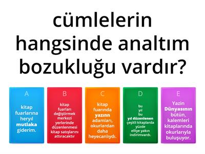 anlatım bozuklukları