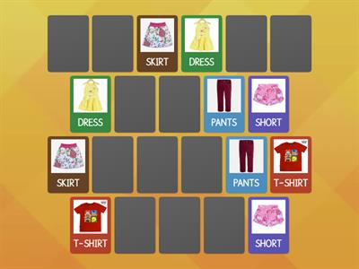 CLOTHES MEMORY GAME