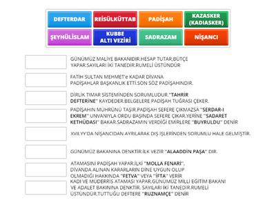 OSMANLI KÜLTÜR VE MEDENİYET DİVAN ÜYELERİ