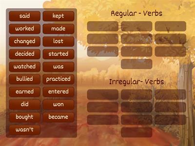 Regular & Irregular verbs - Past Simple