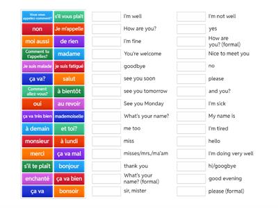 French 7 basic greetings