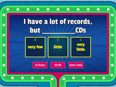 Much/many/little/a little/few/a few/a lot of