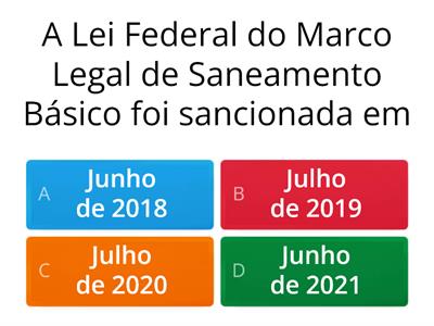 Marco Legal do Saneamento Básico