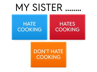 LIKE / LOVE / HATE + ING