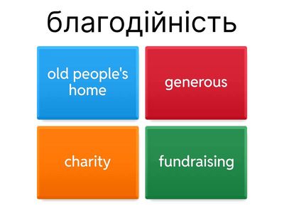 Charity vocabulary