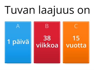 TUVA-visa! Oikeat vastaukset löytyvät TUVA-esitteestä.