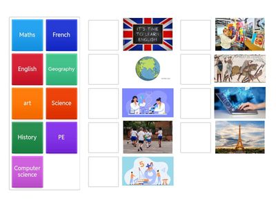 GG2_1.1_art Computer science English French Geography History Maths PE Science