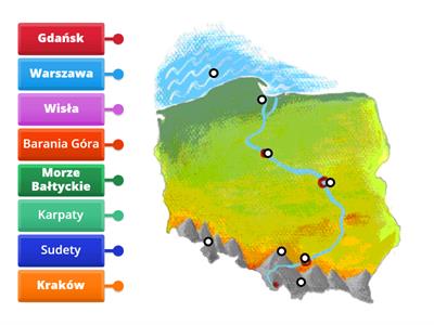 Mapa Polski (łatwiejsza)