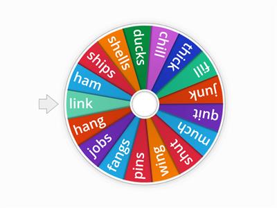 Fundations Level 1 Word of Day Spin the Wheel Up Through Unit 7