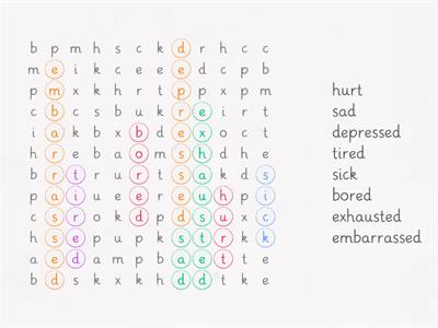 Zones of Regulation Word Search