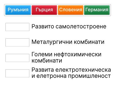 Задача 2 към тема "Стопанство на Европа и на Балканския полуостров"