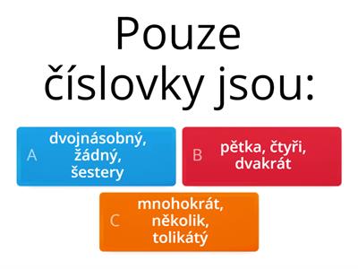 ČÍSLOVKY