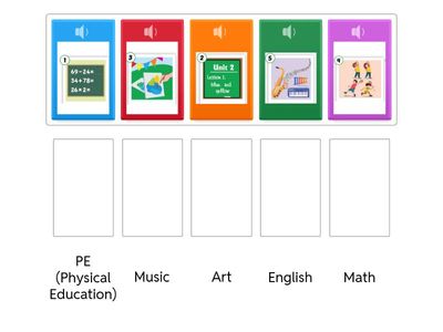 Matching up - Subjects