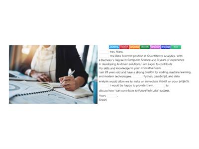 Complete the Cover Letter