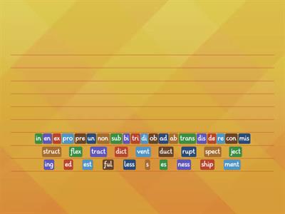 Morphology Spelling Board