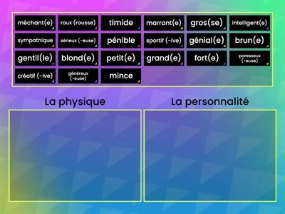 Bien dit! 1 - Vocabulaire 3.1 - Physique ou personnalité ?