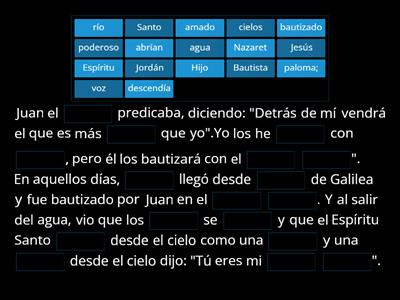 EL BAUTISMO DE JESÚS