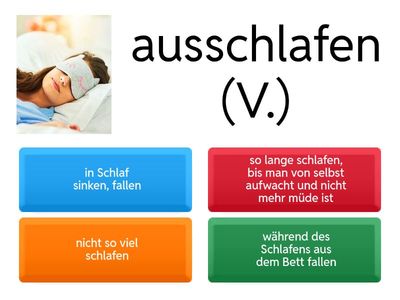 Aspekte Neu B2 K5 M4 - Wortschatz Schlaf