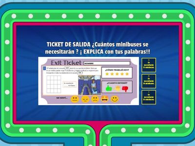 TICKET DE SALIDA DIVISIÓN 6 ° A AULA DE RECURSO