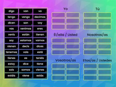 Verbos muy irregulares en presente