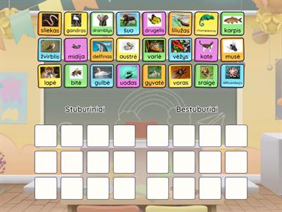 Stuburiniai ir bestuburiai gyvūnai