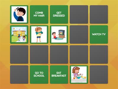 DAILY ROUTINES - Memory game