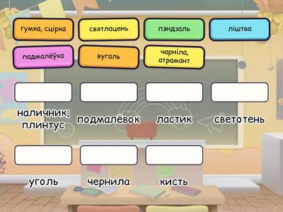 Слоўнік на тэму "Мастацтва"