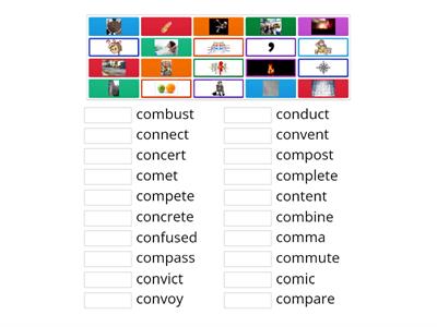 COM / CON word starters