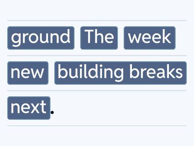 Advanced Future Tenses and Structure, Unjumbled Sentences